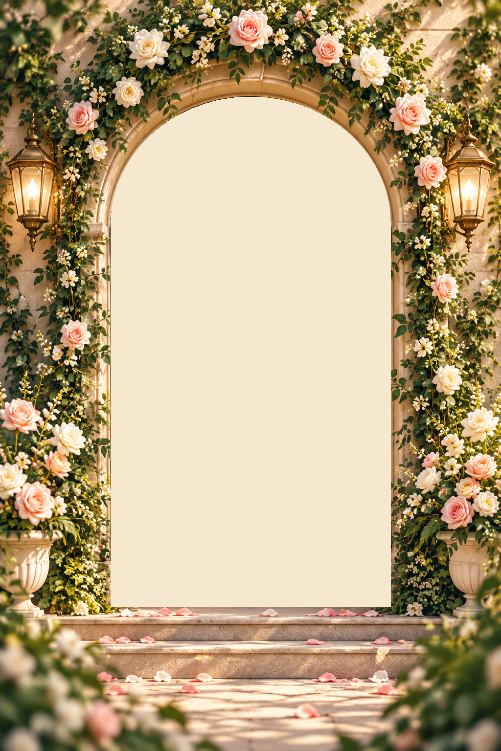Romantic floral wedding entrance
